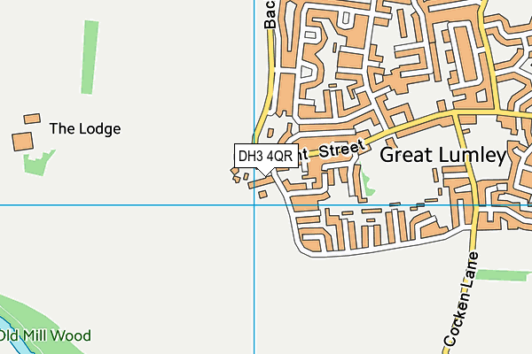 DH3 4QR map - OS VectorMap District (Ordnance Survey) DH3 4QR map - OS VectorMap District (Ordnance Survey)