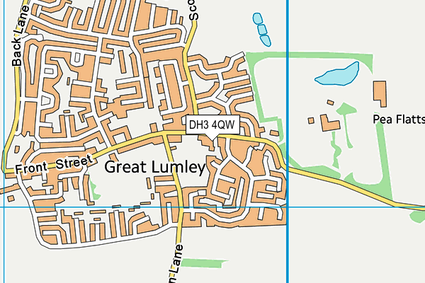 DH3 4QW map - OS VectorMap District (Ordnance Survey) DH3 4QW map - OS VectorMap District (Ordnance Survey)