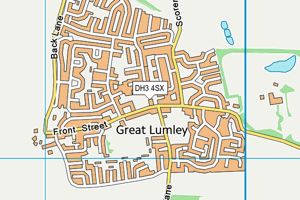 DH3 4SX map - OS VectorMap District (Ordnance Survey) DH3 4SX map - OS VectorMap District (Ordnance Survey)
