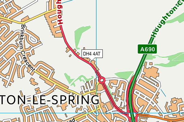 DH4 4AT map - OS VectorMap District (Ordnance Survey) DH4 4AT map - OS VectorMap District (Ordnance Survey)