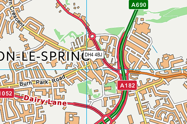 DH4 4BJ map - OS VectorMap District (Ordnance Survey) DH4 4BJ map - OS VectorMap District (Ordnance Survey)