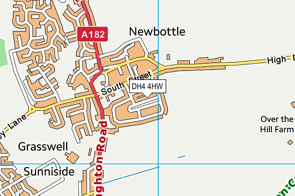 DH4 4HW map - OS VectorMap District (Ordnance Survey) DH4 4HW map - OS VectorMap District (Ordnance Survey)