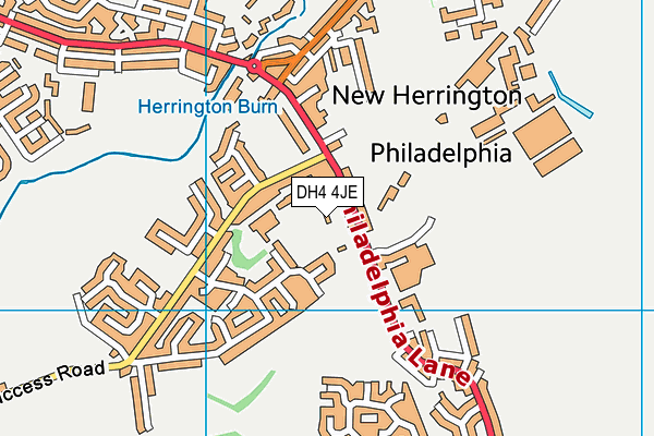 DH4 4JE map - OS VectorMap District (Ordnance Survey) DH4 4JE map - OS VectorMap District (Ordnance Survey)