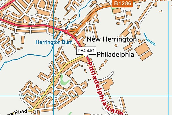 DH4 4JG map - OS VectorMap District (Ordnance Survey) DH4 4JG map - OS VectorMap District (Ordnance Survey)