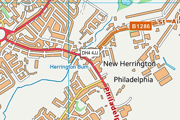 DH4 4JJ map - OS VectorMap District (Ordnance Survey) DH4 4JJ map - OS VectorMap District (Ordnance Survey)