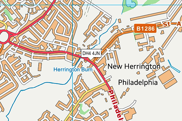 DH4 4JN map - OS VectorMap District (Ordnance Survey) DH4 4JN map - OS VectorMap District (Ordnance Survey)