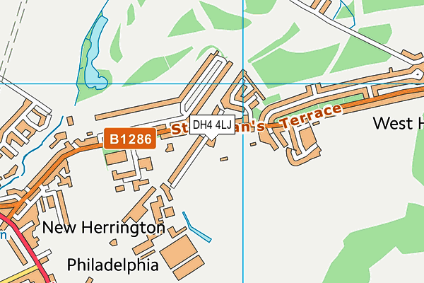 DH4 4LJ map - OS VectorMap District (Ordnance Survey) DH4 4LJ map - OS VectorMap District (Ordnance Survey)