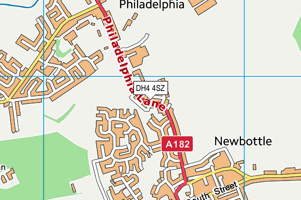 DH4 4SZ map - OS VectorMap District (Ordnance Survey)
