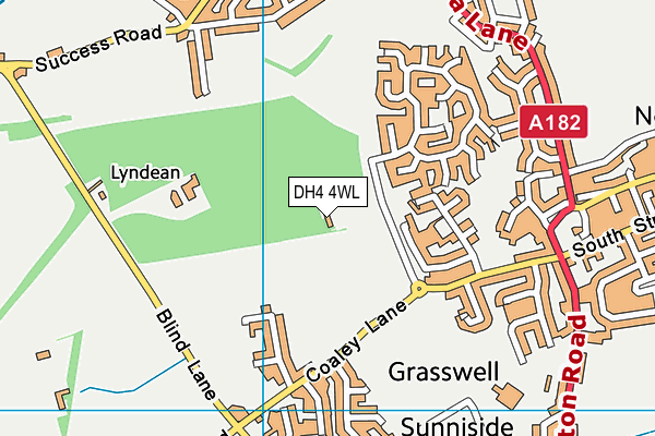 DH4 4WL map - OS VectorMap District (Ordnance Survey) DH4 4WL map - OS VectorMap District (Ordnance Survey)