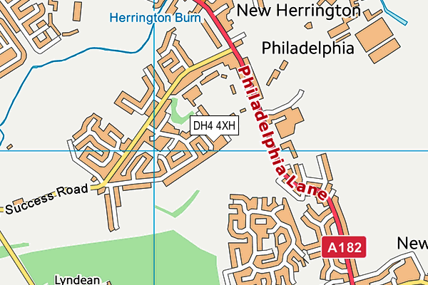 DH4 4XH map - OS VectorMap District (Ordnance Survey) DH4 4XH map - OS VectorMap District (Ordnance Survey)