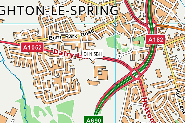 DH4 5BH map - OS VectorMap District (Ordnance Survey) DH4 5BH map - OS VectorMap District (Ordnance Survey)