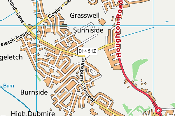 DH4 5HZ map - OS VectorMap District (Ordnance Survey) DH4 5HZ map - OS VectorMap District (Ordnance Survey)