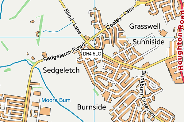 DH4 5LG map - OS VectorMap District (Ordnance Survey) DH4 5LG map - OS VectorMap District (Ordnance Survey)