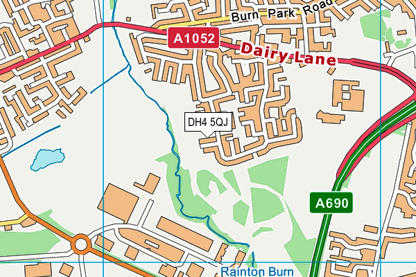 DH4 5QJ map - OS VectorMap District (Ordnance Survey) DH4 5QJ map - OS VectorMap District (Ordnance Survey)