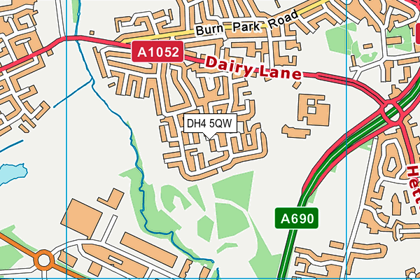 DH4 5QW map - OS VectorMap District (Ordnance Survey) DH4 5QW map - OS VectorMap District (Ordnance Survey)