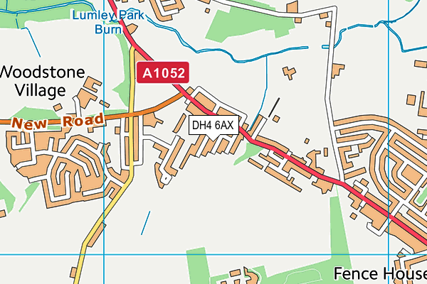 DH4 6AX map - OS VectorMap District (Ordnance Survey)