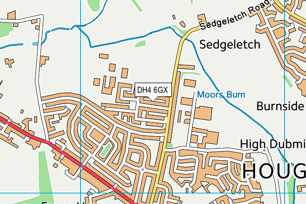 DH4 6GX map - OS VectorMap District (Ordnance Survey) DH4 6GX map - OS VectorMap District (Ordnance Survey)