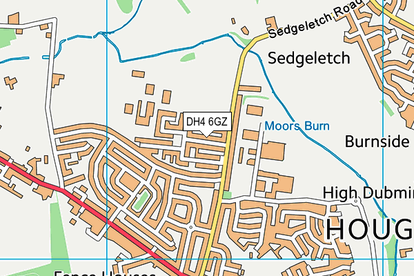 DH4 6GZ map - OS VectorMap District (Ordnance Survey) DH4 6GZ map - OS VectorMap District (Ordnance Survey)