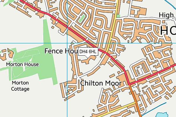 DH4 6HL map - OS VectorMap District (Ordnance Survey) DH4 6HL map - OS VectorMap District (Ordnance Survey)
