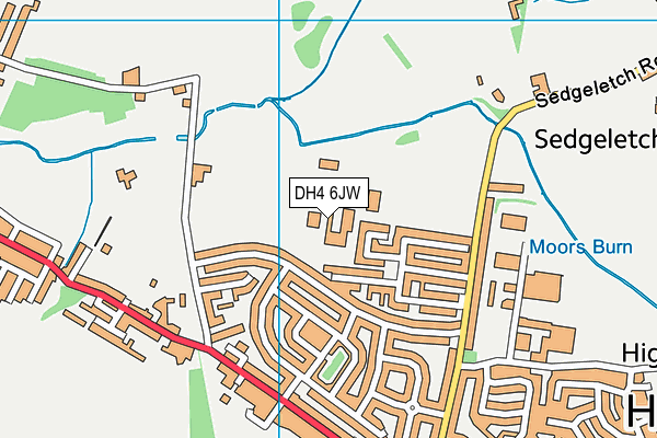 DH4 6JW map - OS VectorMap District (Ordnance Survey) DH4 6JW map - OS VectorMap District (Ordnance Survey)