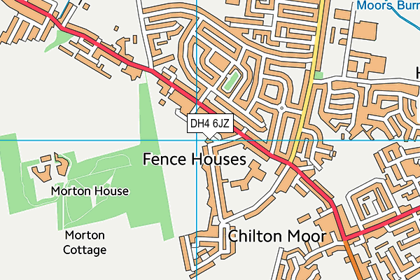 DH4 6JZ map - OS VectorMap District (Ordnance Survey) DH4 6JZ map - OS VectorMap District (Ordnance Survey)