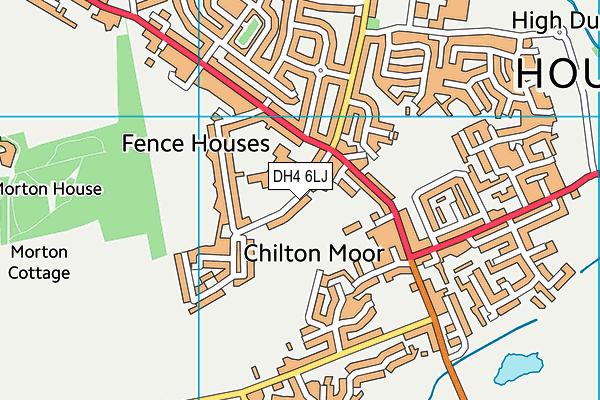 DH4 6LJ map - OS VectorMap District (Ordnance Survey) DH4 6LJ map - OS VectorMap District (Ordnance Survey)
