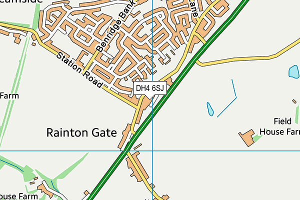 DH4 6SJ map - OS VectorMap District (Ordnance Survey)