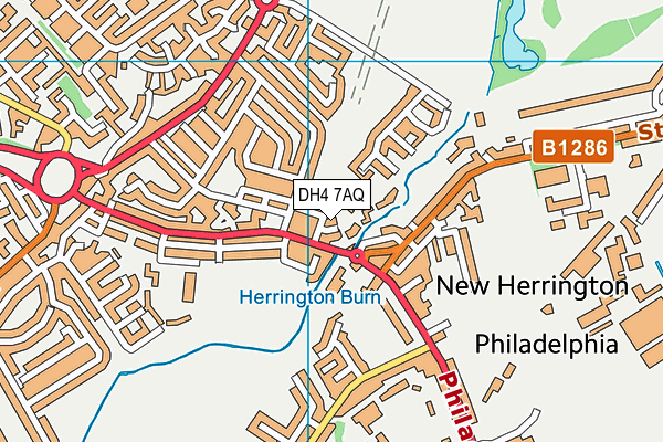 DH4 7AQ map - OS VectorMap District (Ordnance Survey) DH4 7AQ map - OS VectorMap District (Ordnance Survey)