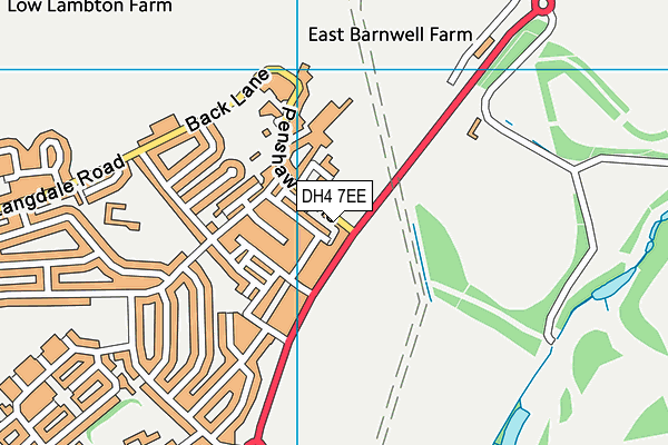DH4 7EE map - OS VectorMap District (Ordnance Survey) DH4 7EE map - OS VectorMap District (Ordnance Survey)