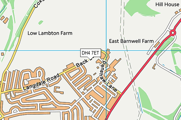 DH4 7ET map - OS VectorMap District (Ordnance Survey) DH4 7ET map - OS VectorMap District (Ordnance Survey)