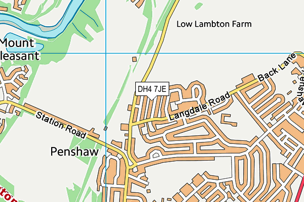 DH4 7JE map - OS VectorMap District (Ordnance Survey) DH4 7JE map - OS VectorMap District (Ordnance Survey)
