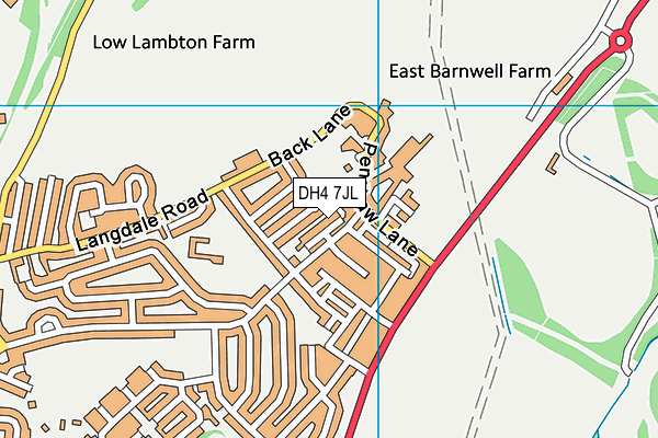 DH4 7JL map - OS VectorMap District (Ordnance Survey) DH4 7JL map - OS VectorMap District (Ordnance Survey)