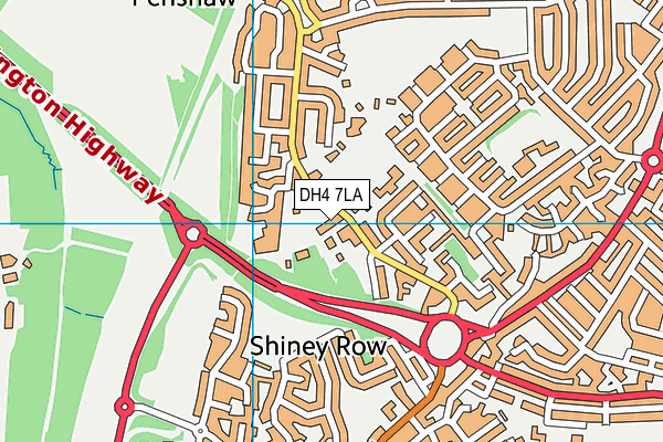 DH4 7LA map - OS VectorMap District (Ordnance Survey) DH4 7LA map - OS VectorMap District (Ordnance Survey)