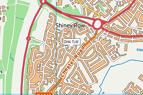 DH4 7LW map - OS VectorMap District (Ordnance Survey) DH4 7LW map - OS VectorMap District (Ordnance Survey)