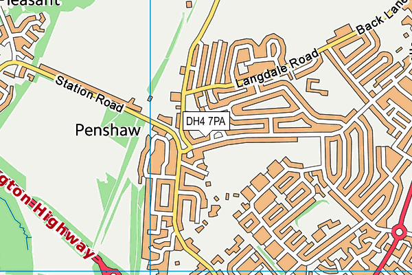 DH4 7PA map - OS VectorMap District (Ordnance Survey) DH4 7PA map - OS VectorMap District (Ordnance Survey)