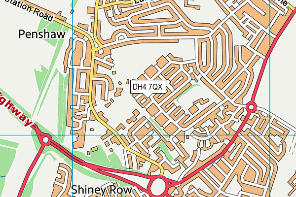 DH4 7QX map - OS VectorMap District (Ordnance Survey) DH4 7QX map - OS VectorMap District (Ordnance Survey)