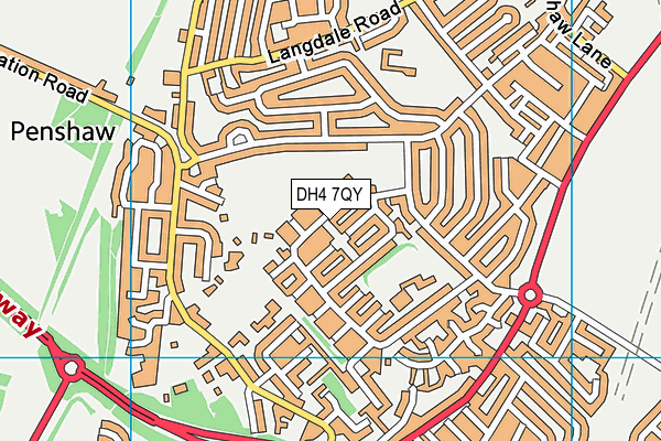 DH4 7QY map - OS VectorMap District (Ordnance Survey) DH4 7QY map - OS VectorMap District (Ordnance Survey)