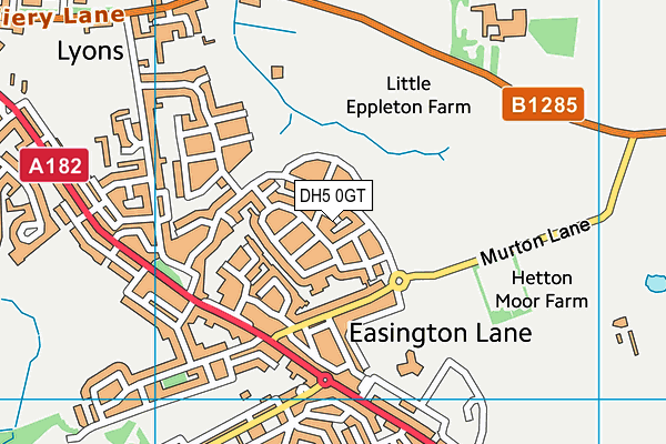 DH5 0GT map - OS VectorMap District (Ordnance Survey) DH5 0GT map - OS VectorMap District (Ordnance Survey)