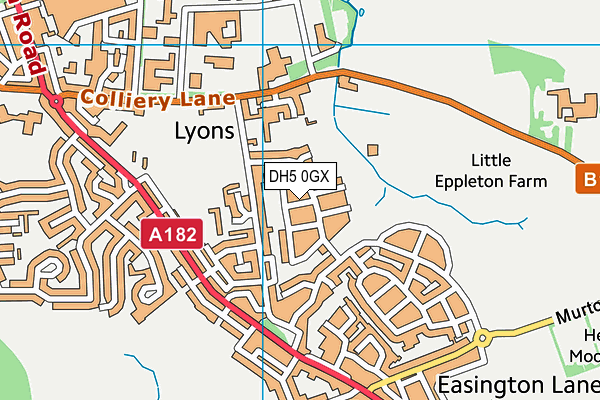 DH5 0GX map - OS VectorMap District (Ordnance Survey) DH5 0GX map - OS VectorMap District (Ordnance Survey)