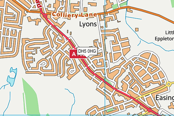 DH5 0HG map - OS VectorMap District (Ordnance Survey)