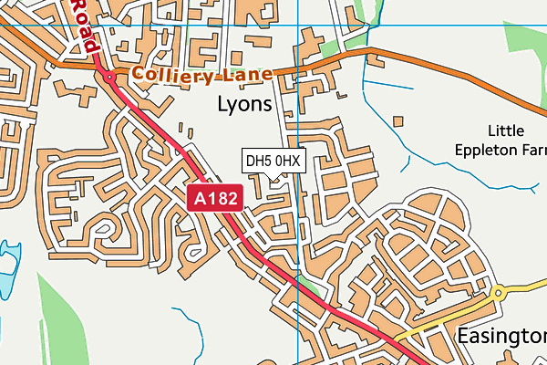 DH5 0HX map - OS VectorMap District (Ordnance Survey) DH5 0HX map - OS VectorMap District (Ordnance Survey)