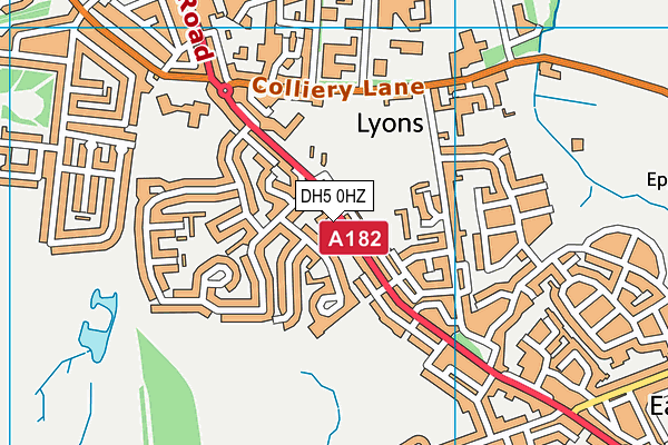 DH5 0HZ map - OS VectorMap District (Ordnance Survey)