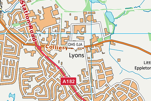 DH5 0JA map - OS VectorMap District (Ordnance Survey) DH5 0JA map - OS VectorMap District (Ordnance Survey)