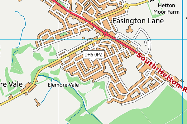 DH5 0PZ map - OS VectorMap District (Ordnance Survey)