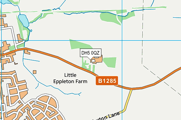 DH5 0QZ map - OS VectorMap District (Ordnance Survey) DH5 0QZ map - OS VectorMap District (Ordnance Survey)