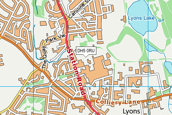 DH5 0RU map - OS VectorMap District (Ordnance Survey) DH5 0RU map - OS VectorMap District (Ordnance Survey)