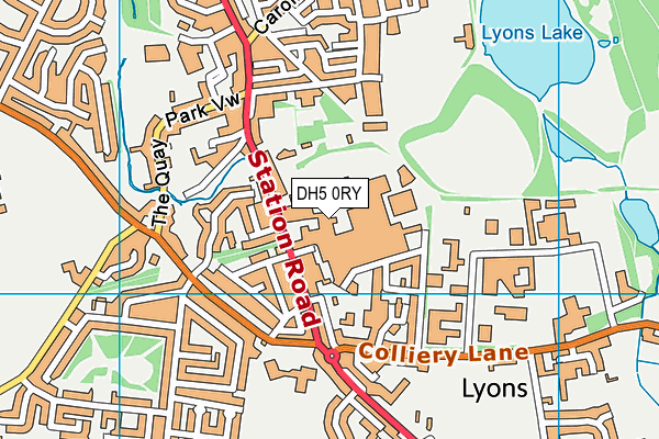DH5 0RY map - OS VectorMap District (Ordnance Survey) DH5 0RY map - OS VectorMap District (Ordnance Survey)