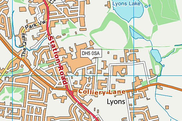 DH5 0SA map - OS VectorMap District (Ordnance Survey) DH5 0SA map - OS VectorMap District (Ordnance Survey)