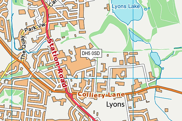 DH5 0SD map - OS VectorMap District (Ordnance Survey)