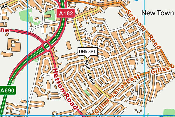 DH5 8BT map - OS VectorMap District (Ordnance Survey) DH5 8BT map - OS VectorMap District (Ordnance Survey)